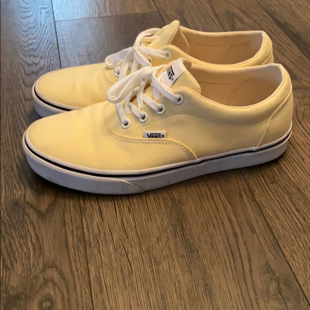 Pastel Yellow Vans Size 8
